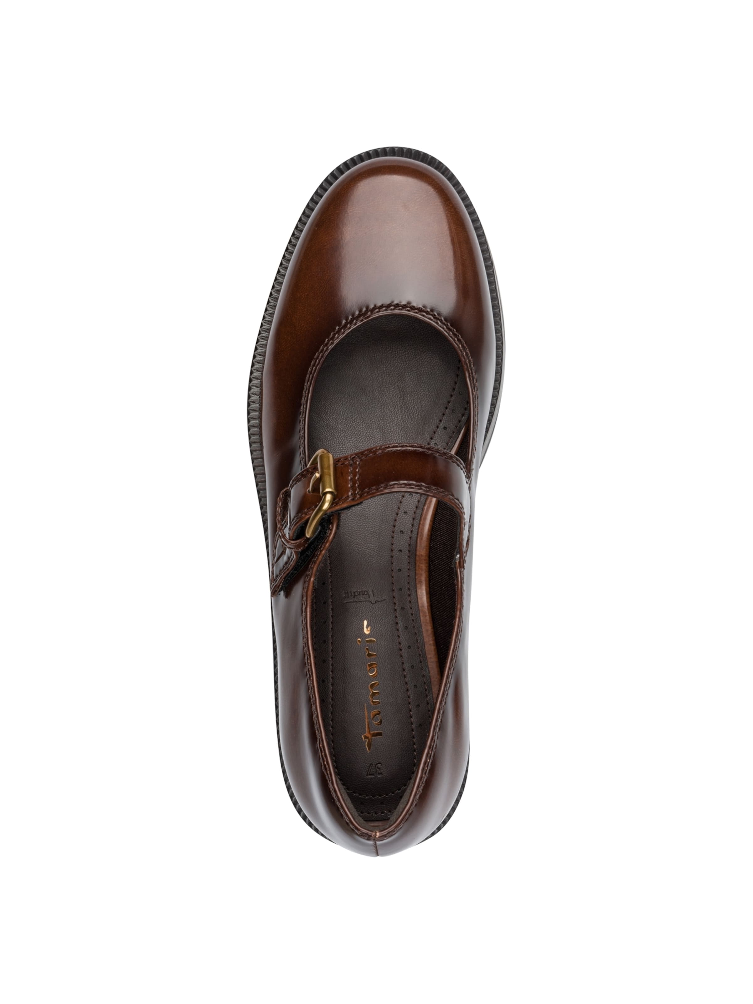 Tamaris Ballerina met riempjes in Bruin