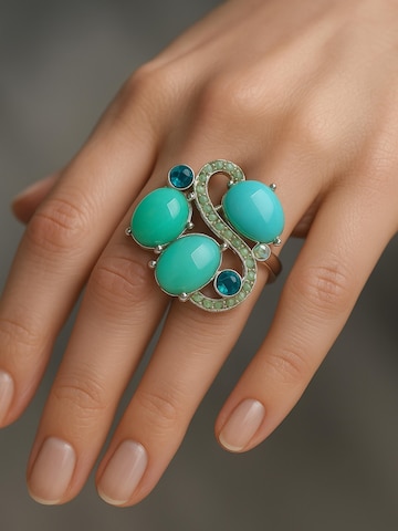 COLLEZIONE ALESSANDRO Ring 'Sissi' in Green: front