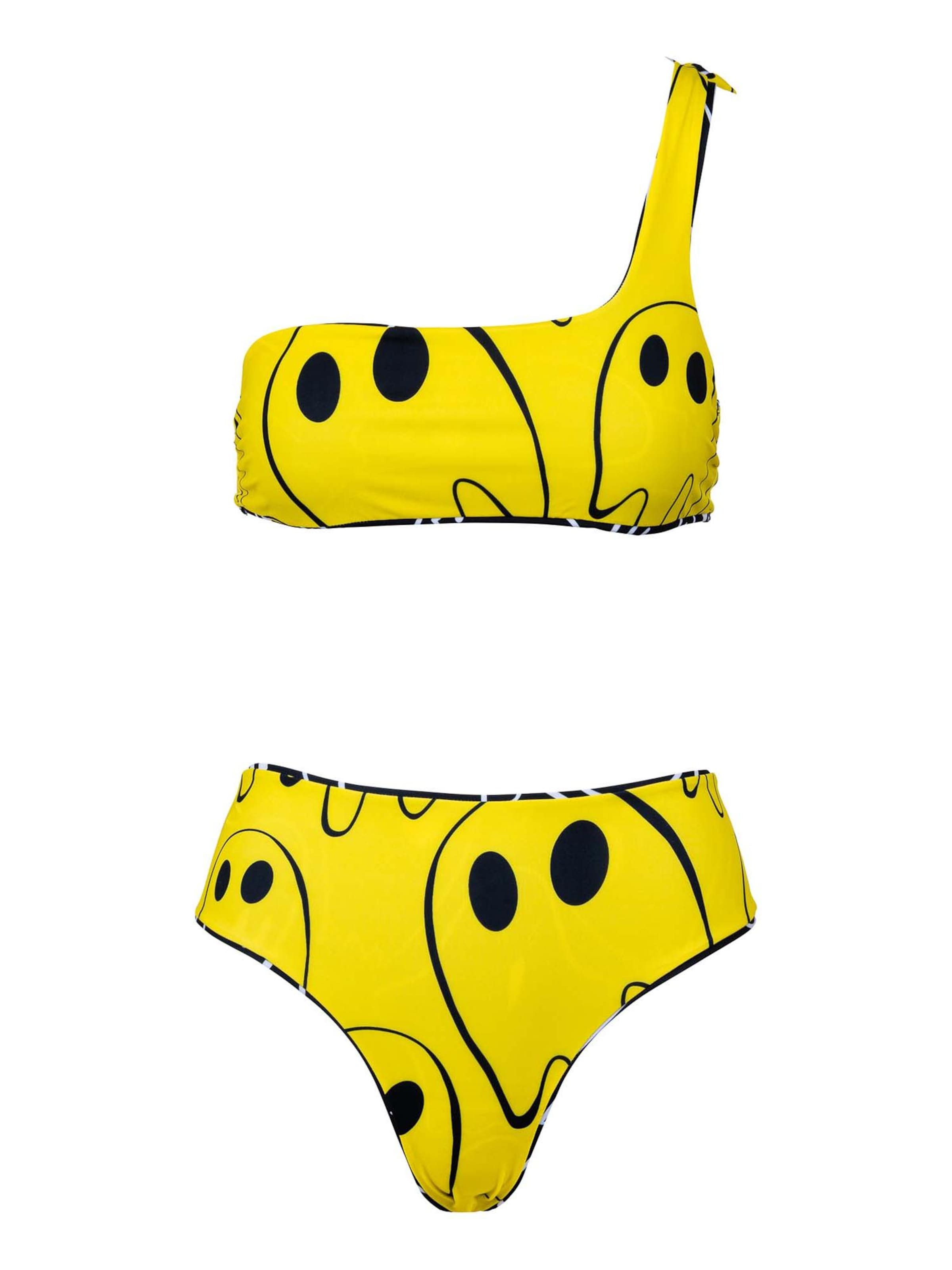 Kalaia Bandeau Bikini 'Ghosted Reversible'‌‌‌‌‌‌‌ in Schwarz