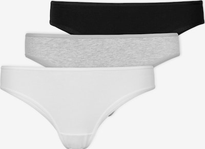 SNOCKS String in M in hellgrau / schwarz / weiß, Produktansicht