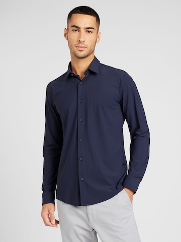 BOSS Black Comfort fit Button Up Shirt 'P-ROAN-C1' in Blue: front