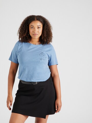 ONLY Carmakoma T-Shirt 'CARASJA' in Blau: Vorderseite