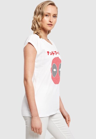 ABSOLUTE CULT T-Shirt 'Deadpool - Japanese Seigaiha Head' in Weiß