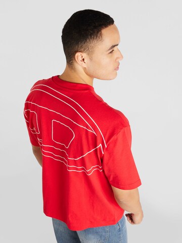 DIESEL T-Shirt 'BOGGY-MEGOVAL' in Rot