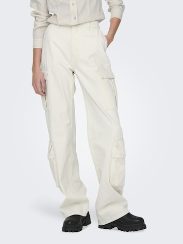 Regular Jeans cargo ONLY en blanc : devant