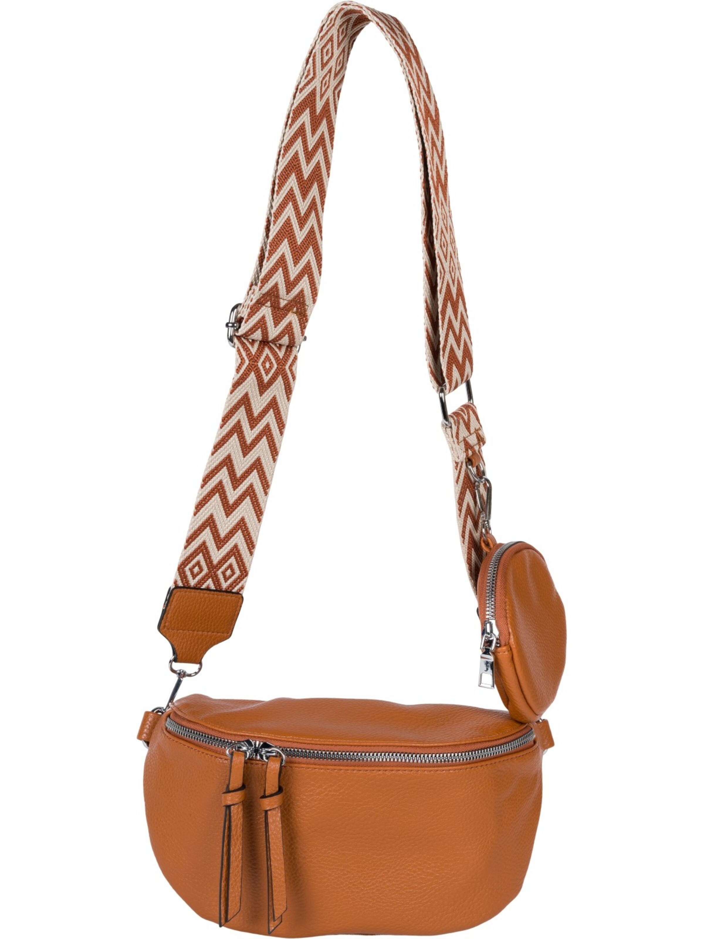 styleBREAKER Crossbody bag '2-Teiliges Set Halbmond Crossbody Bag' in Brown: front