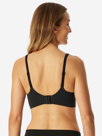 SCHIESSER T-shirt BH ' Unique Cotton ' in Zwart