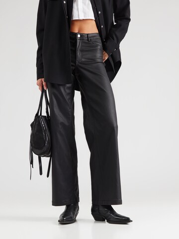 JDY Wide leg Pants 'JDYTHUNDER' in Black: front