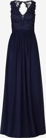 APART Abendkleid mit Schmuckperlen verziert in Blau: predná strana