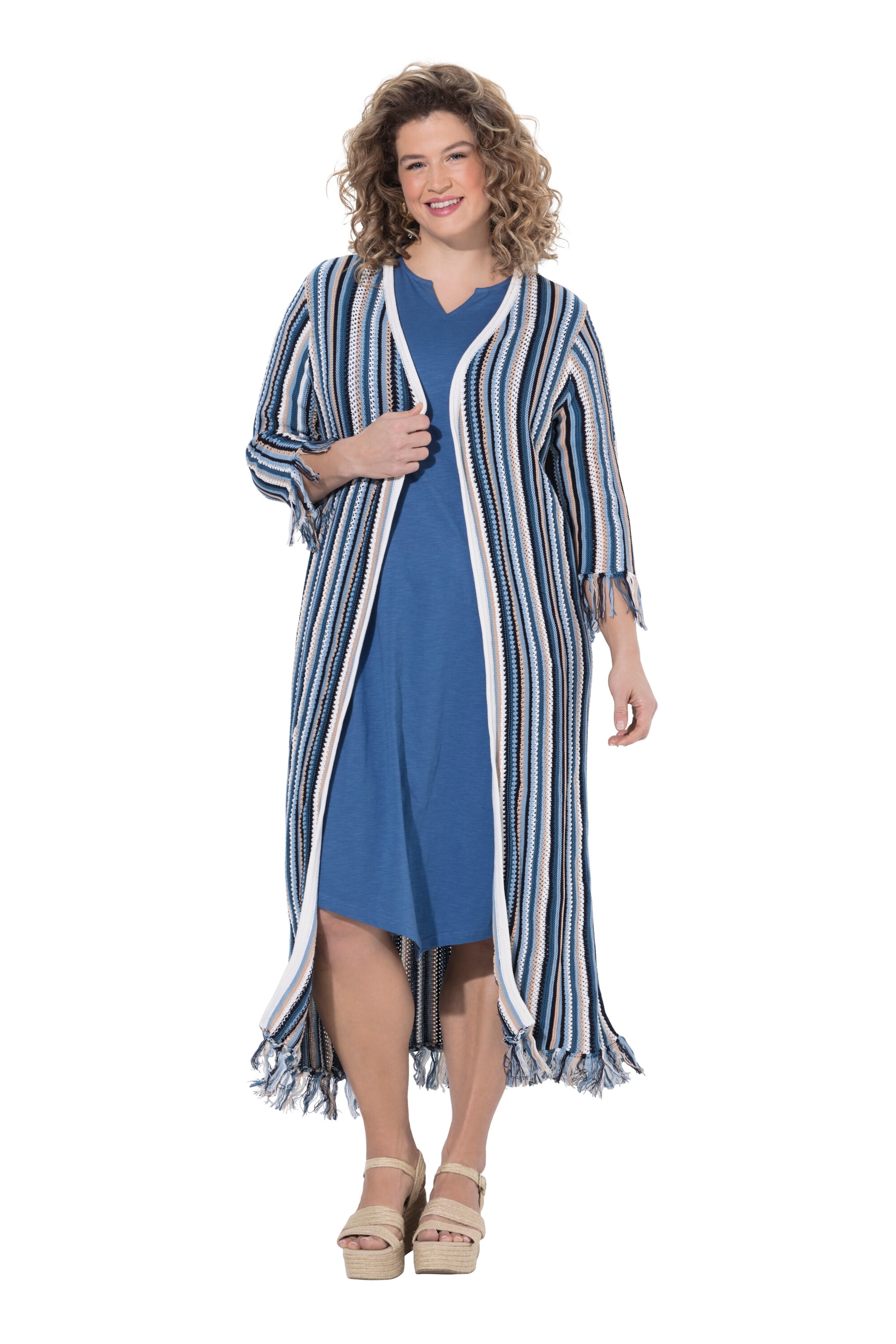 Ulla Popken Knit cardigan in Mixed colours: front