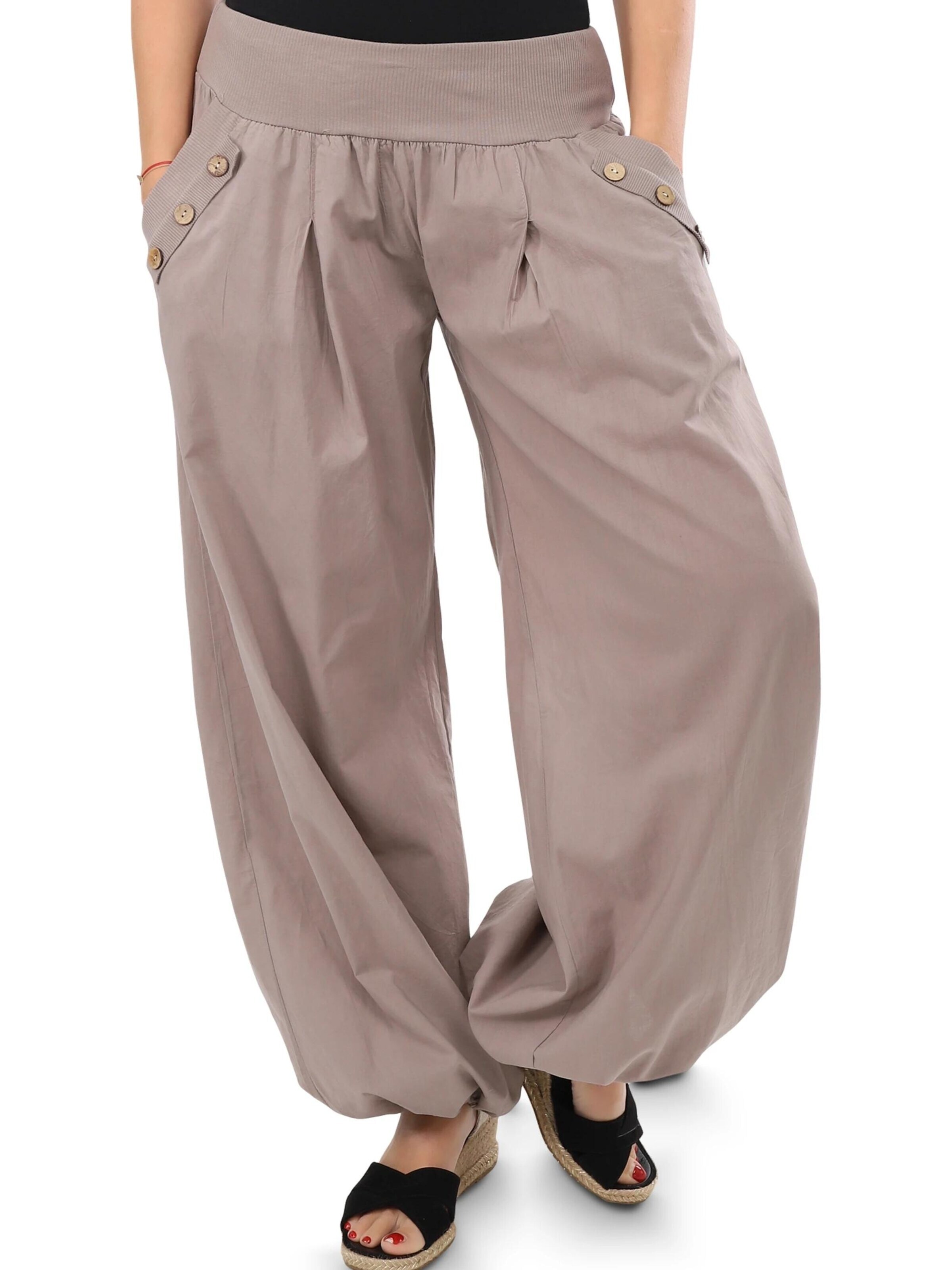 malito more than fashion Loose fit Harem Pants in Brown