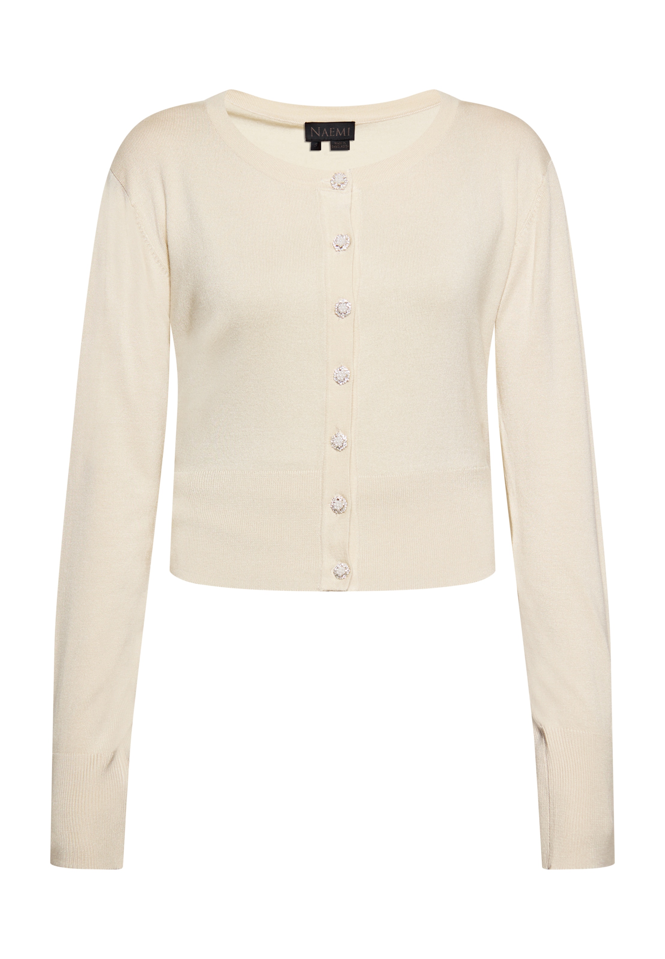 NAEMI Strickjacke in Beige: Vorderseite