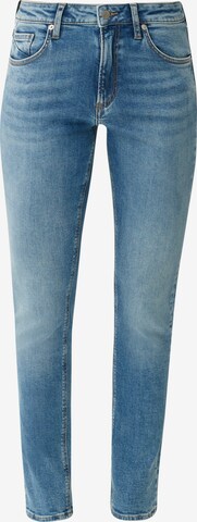 QS Slimfit Jeans i blå: forside