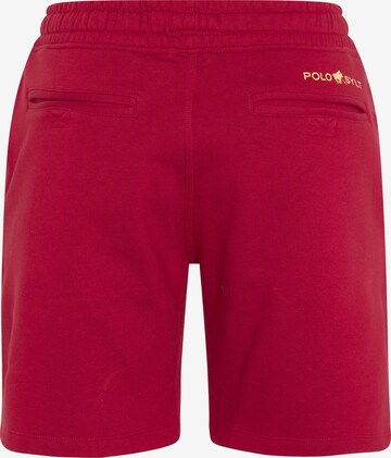 Polo Sylt Regular Shorts in Rot