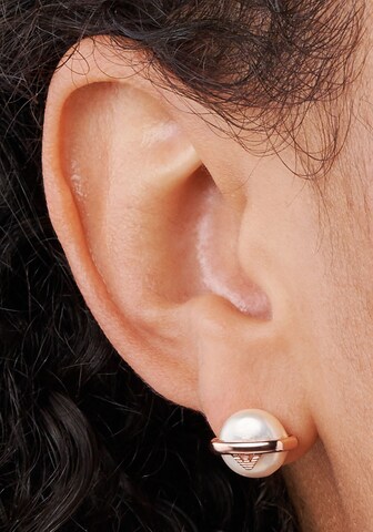 Boucles d'oreilles Emporio Armani en or : devant