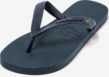 Brasileras T-bar sandals 'Re Walk M' in Blue: front