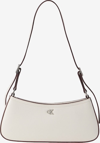 Calvin Klein Наплечная сумка в Белый: спереди