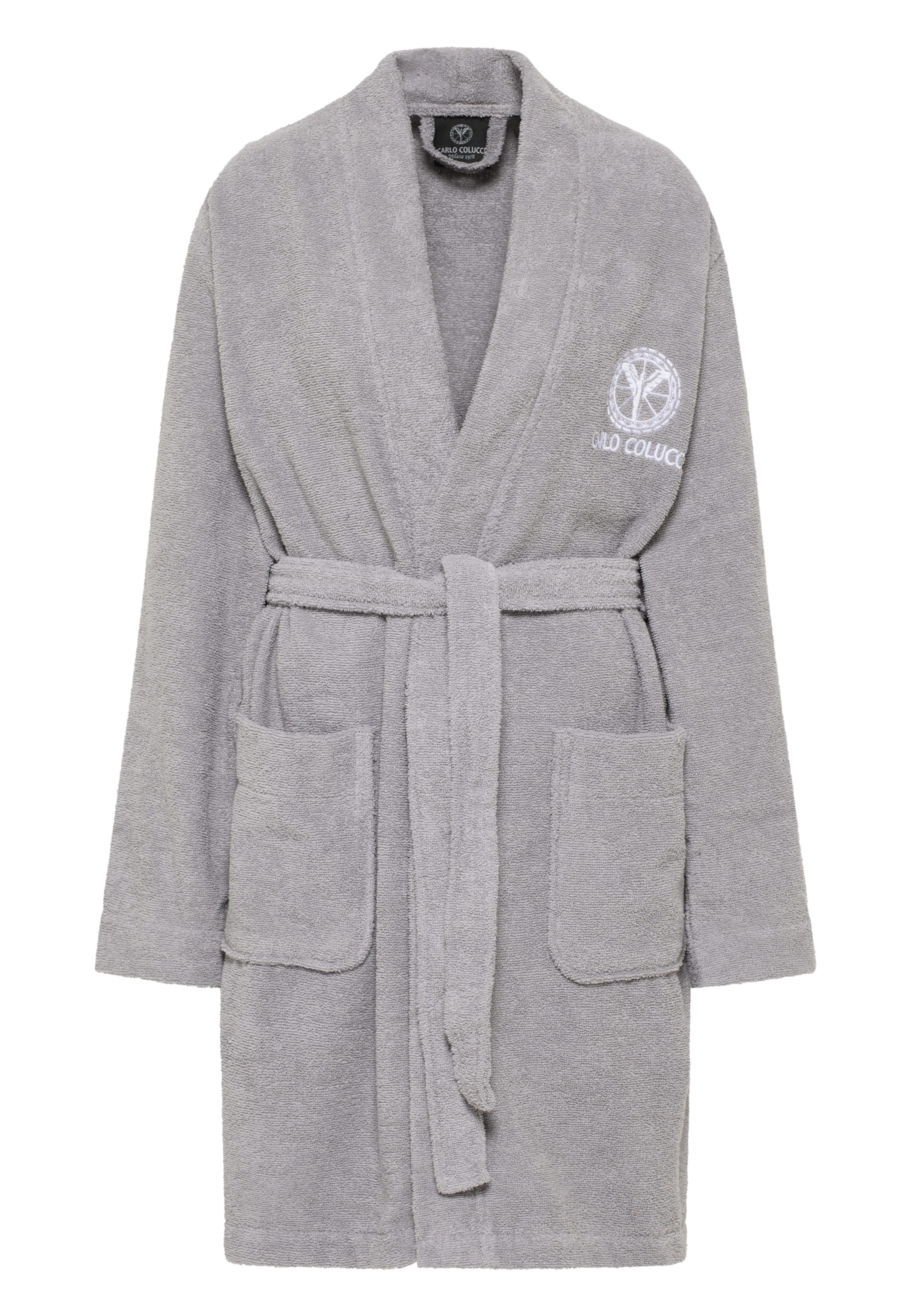 Carlo Colucci Bathrobe short in Grey: front