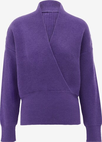 Pull-over faina en violet : devant