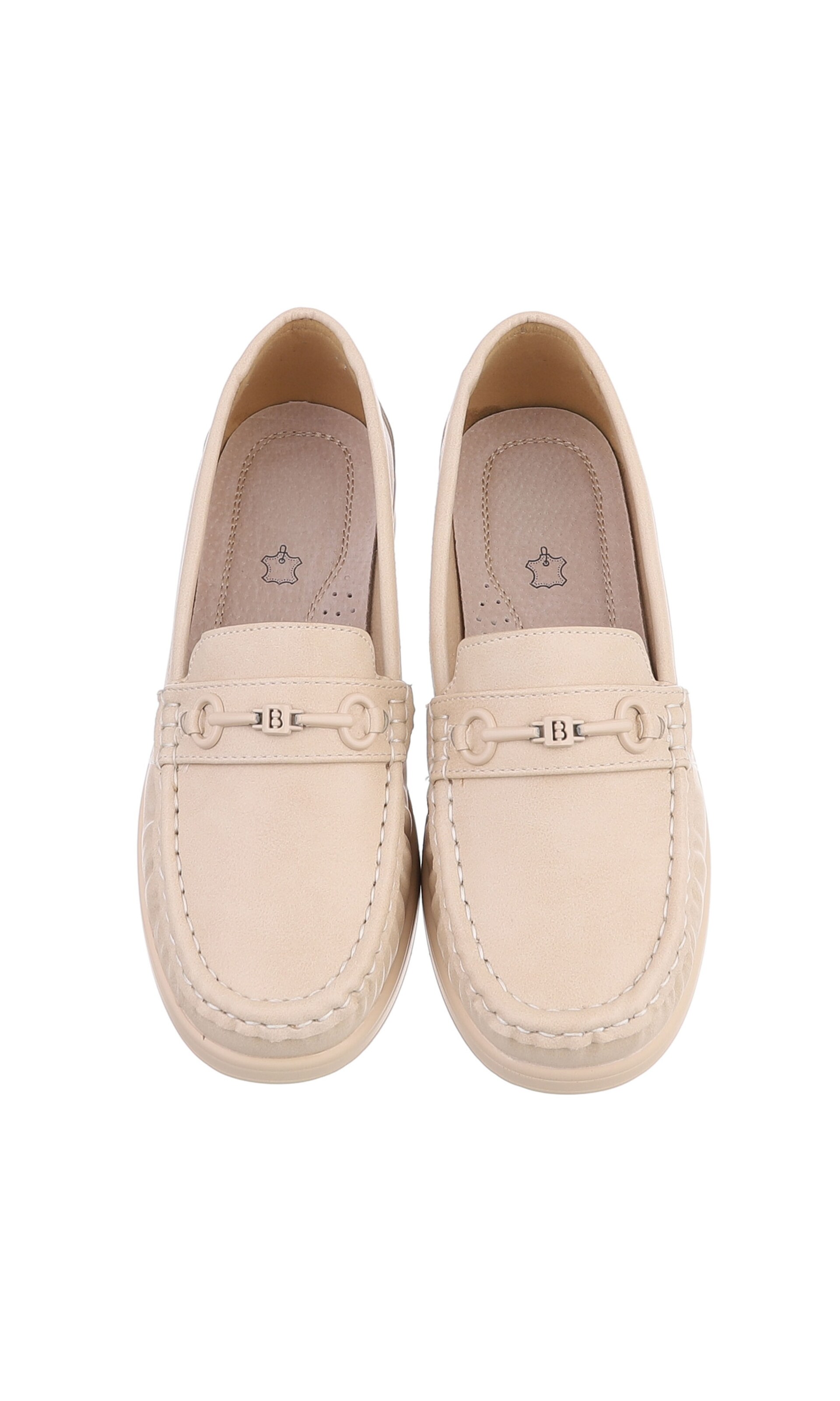 Ital-Design Moccasins in Beige