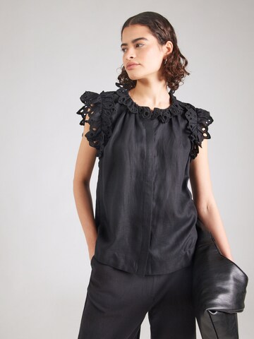 Copenhagen Muse - Blusa 'NATULI' en negro: frente