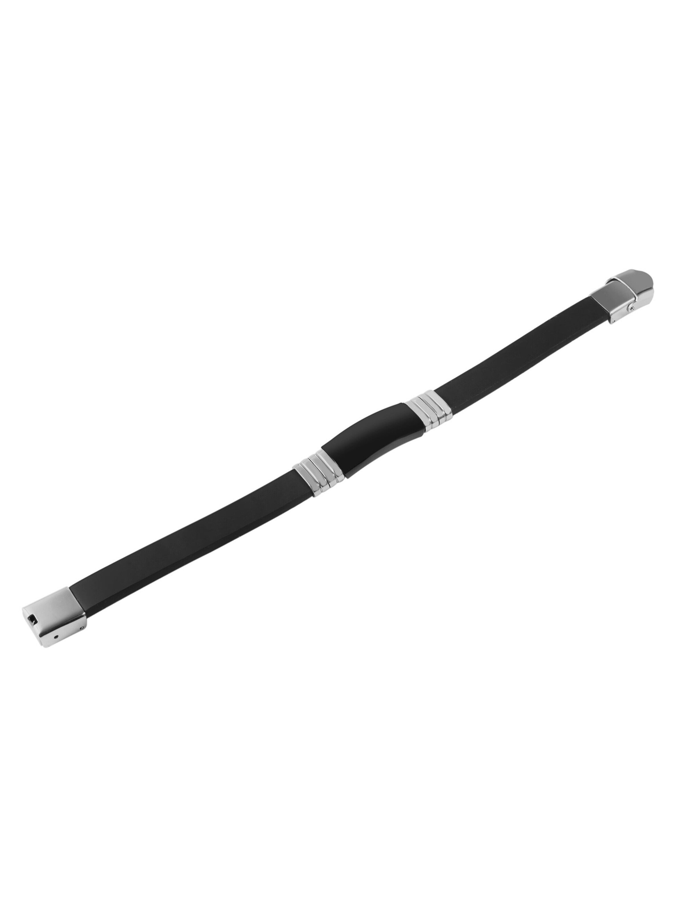 Akzent Bracelet '"Alisso" - Edelstahl - Langlebig & Robust - Unisex' in Black: front
