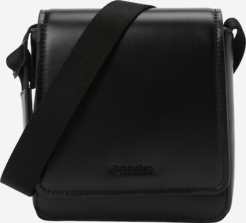 Calvin Klein - Bolso de hombro 'Eckige' en negro: frente