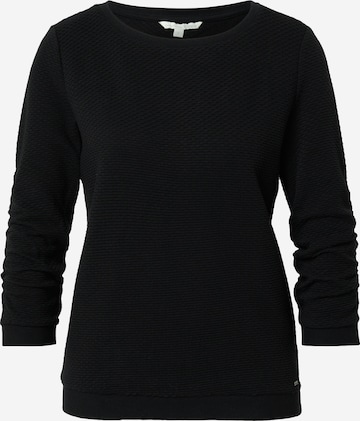 TOM TAILOR Sweatshirt in Zwart: voorkant