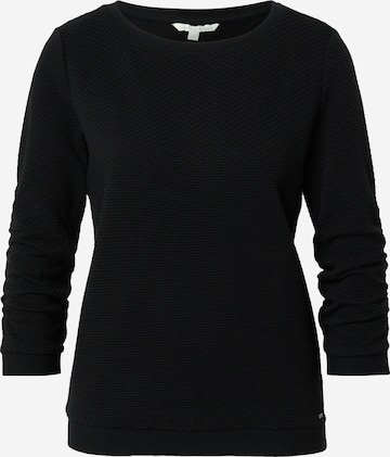 TOM TAILOR Sweatshirt in Black: front