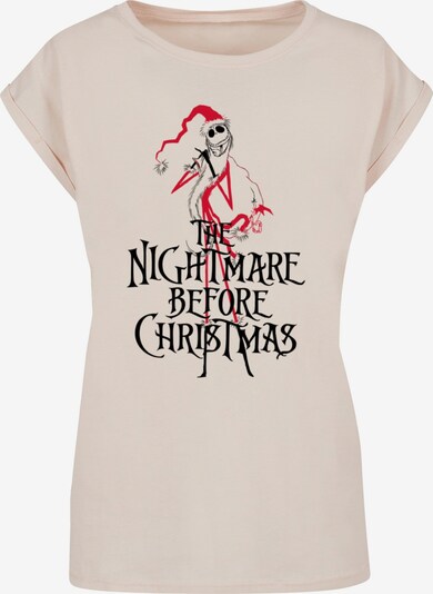 ABSOLUTE CULT T-shirt 'The Nightmare Before Christmas - Santa' en rouge / noir / blanc cassé, Vue avec produit