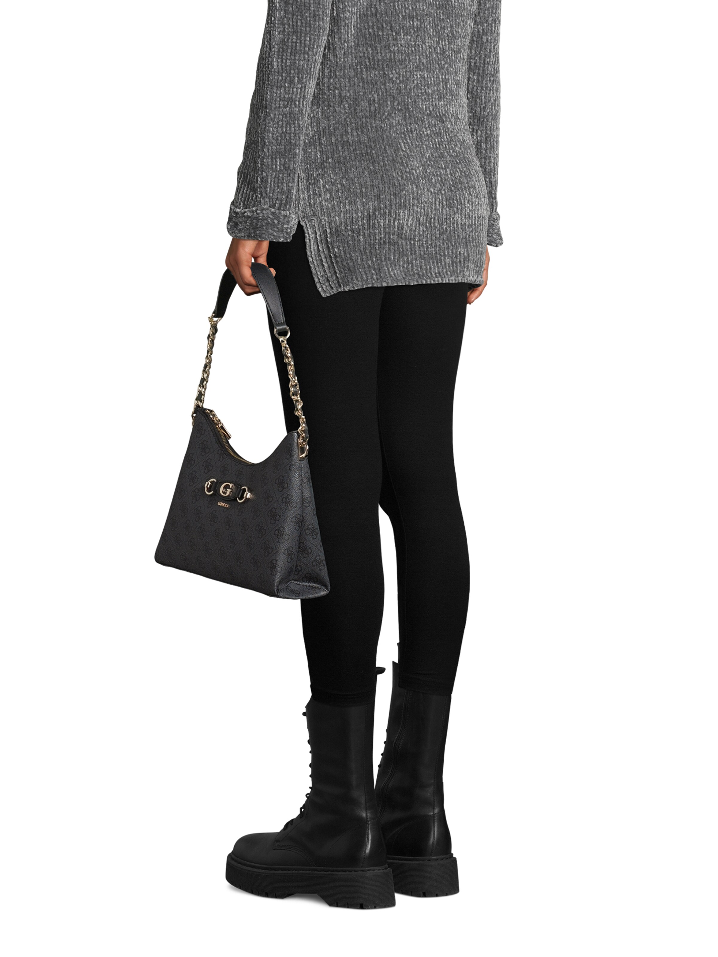 GUESS Torba na ramię 'Izzy' w kolorze czarny