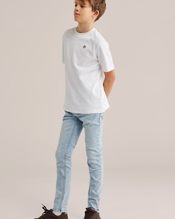 WE Fashion Slimfit Džíny – modrá