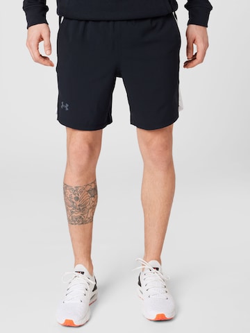 UNDER ARMOUR Regular Sportbroek 'Launch' in Zwart: voorkant