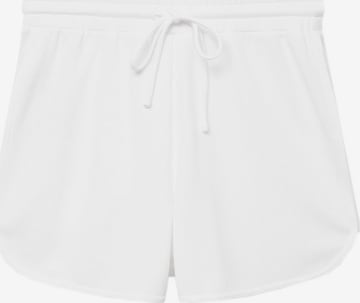 MANGO Normální Kalhoty – bílá: přední strana