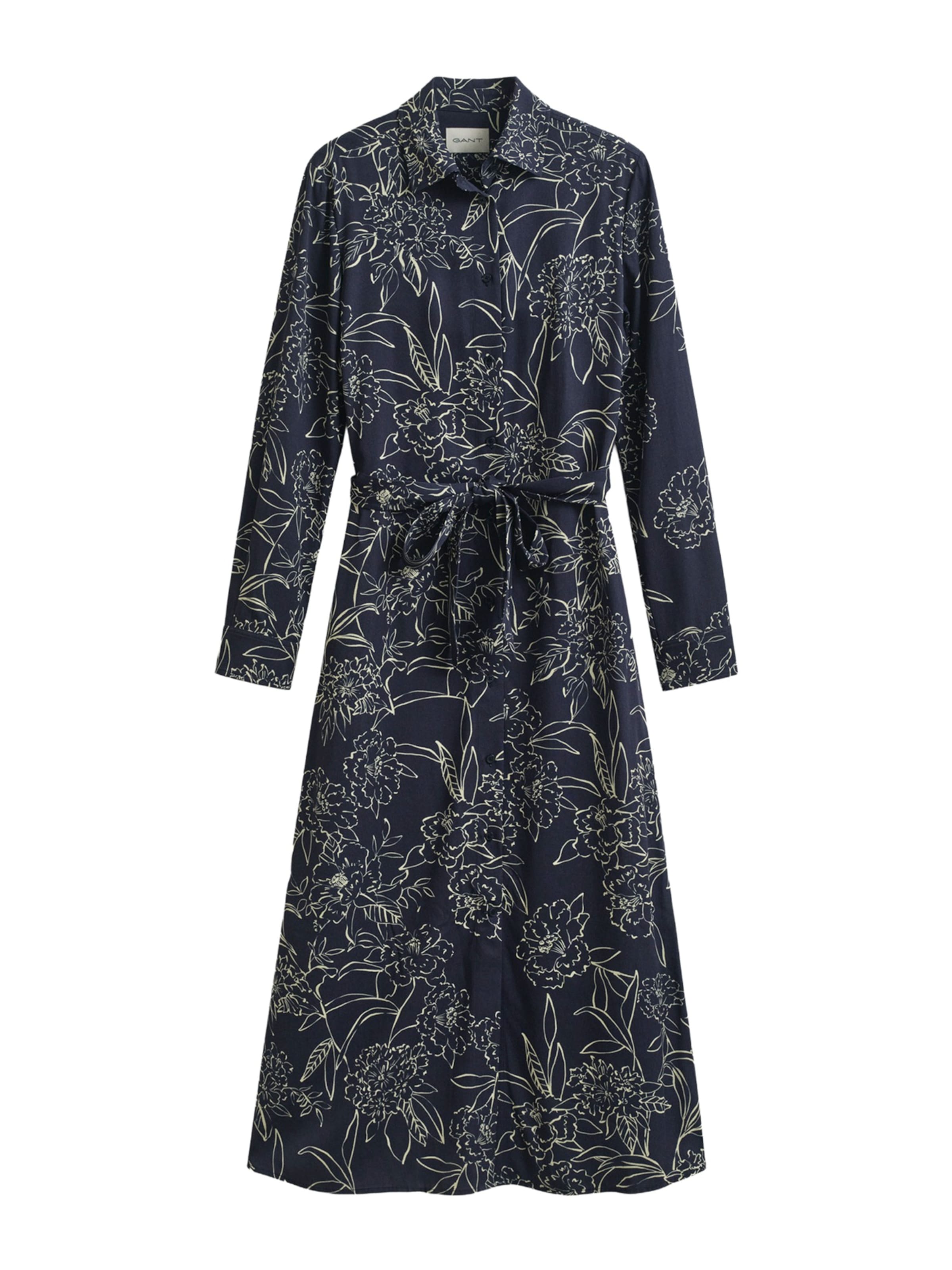 GANTKošulja haljina - plava boja: prednji dio