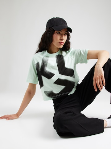 KARL LAGERFELD JEANS Тениска в синьо: отпред