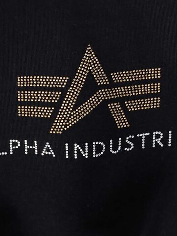 ALPHA INDUSTRIES Sweatshirt 'Crystal OS'‌‌‌‌‌‌‌‌‌‌ in Schwarz