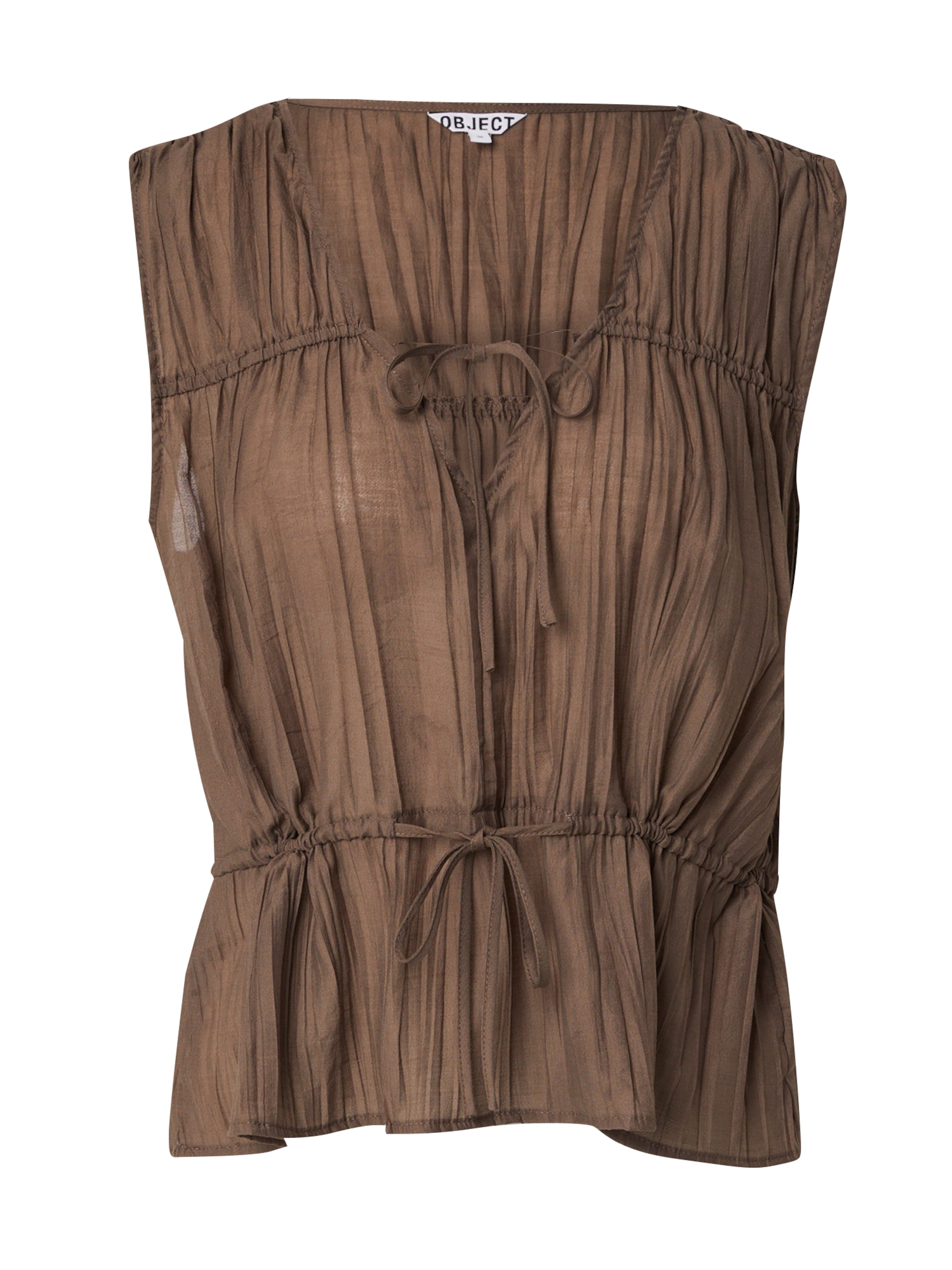 OBJECT Bluse 'OBJBrea' i brun: forside