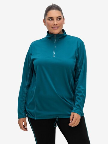 SHEEGO Athletic Sweatshirt in Blue: front