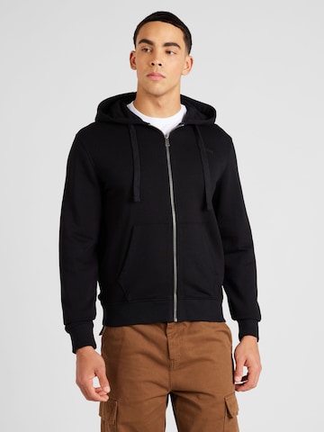 GUESS - Sudadera con cremallera 'BROOKS' en negro: frente