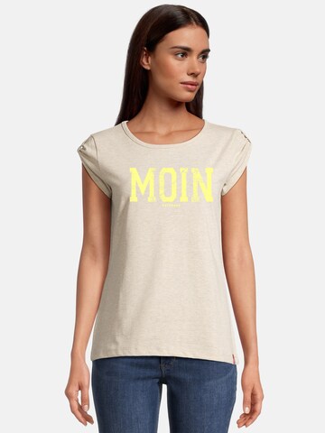 salzhaut T-Shirt 'BIIKE - MOIN' in Grau: Vorderseite