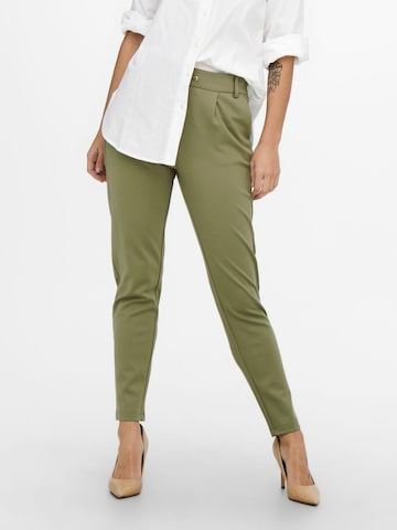 Coupe slim Pantalon à pince 'Poptrash' ONLY en vert : devant