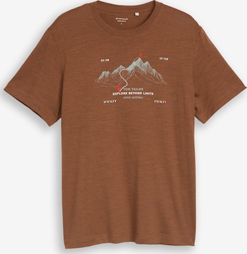 TOM TAILOR T-Shirt in Braun: Vorderseite