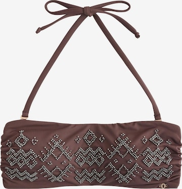 Next Bandeau Bikinitoppi värissä ruskea: etupuoli