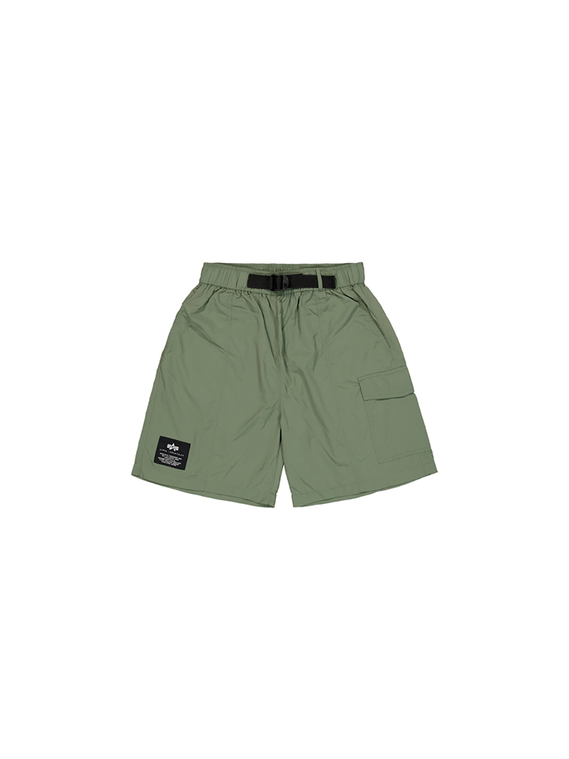 ALPHA INDUSTRIES Regular Pants 'Nylon Cargo Short' in Green: front