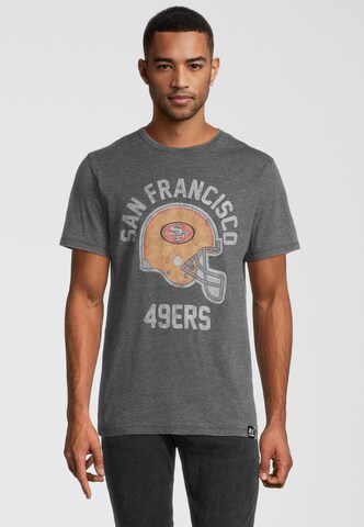Recovered Shirt 'NFL Helmet Print' in Grey: front