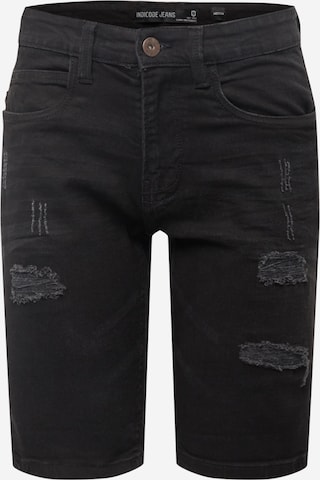 INDICODE JEANS Обычный Джинсы 'Kaden Holes' в Черный: спереди