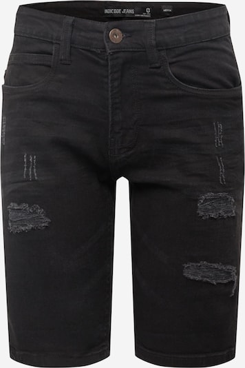 INDICODE JEANS Shorts 'Kaden Holes' in schwarz, Produktansicht