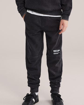 Effilé Pantalon WE Fashion en noir : devant