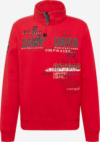 CAMP DAVID Sweatshirt in Rood: voorkant